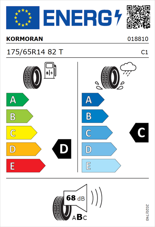 Tyre Label for Kormoran Road 175/65R14 82T